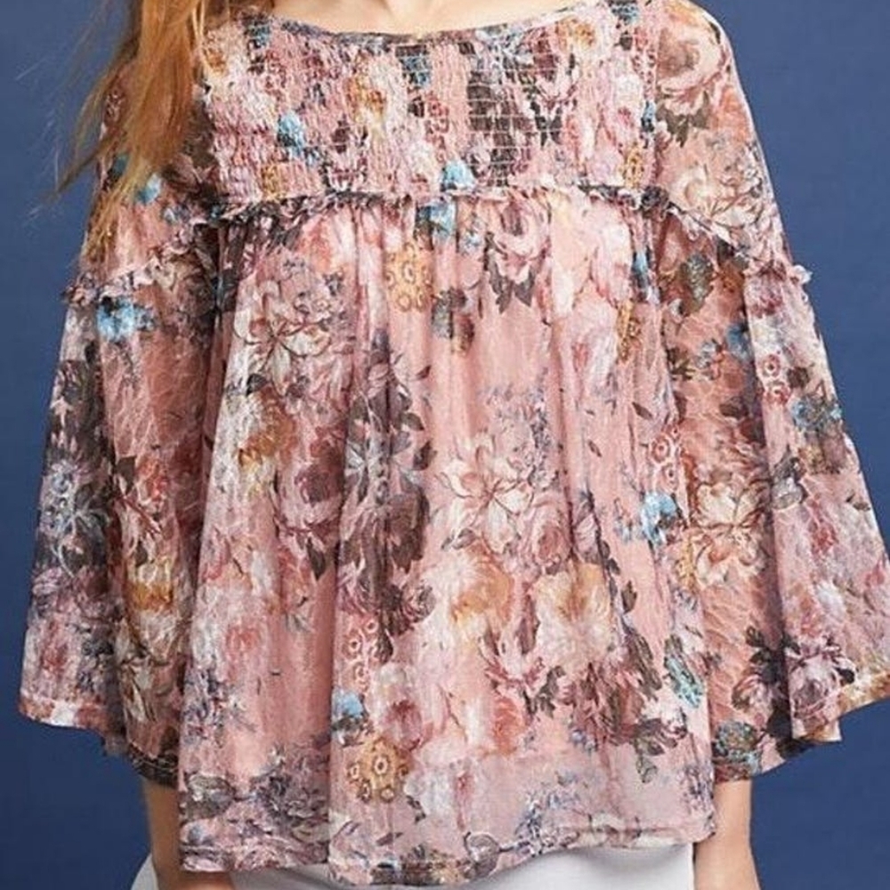 Anthro. AKEMI +‎ KIN Patrizia Pink Rose Flo… - Picture 2 of 13